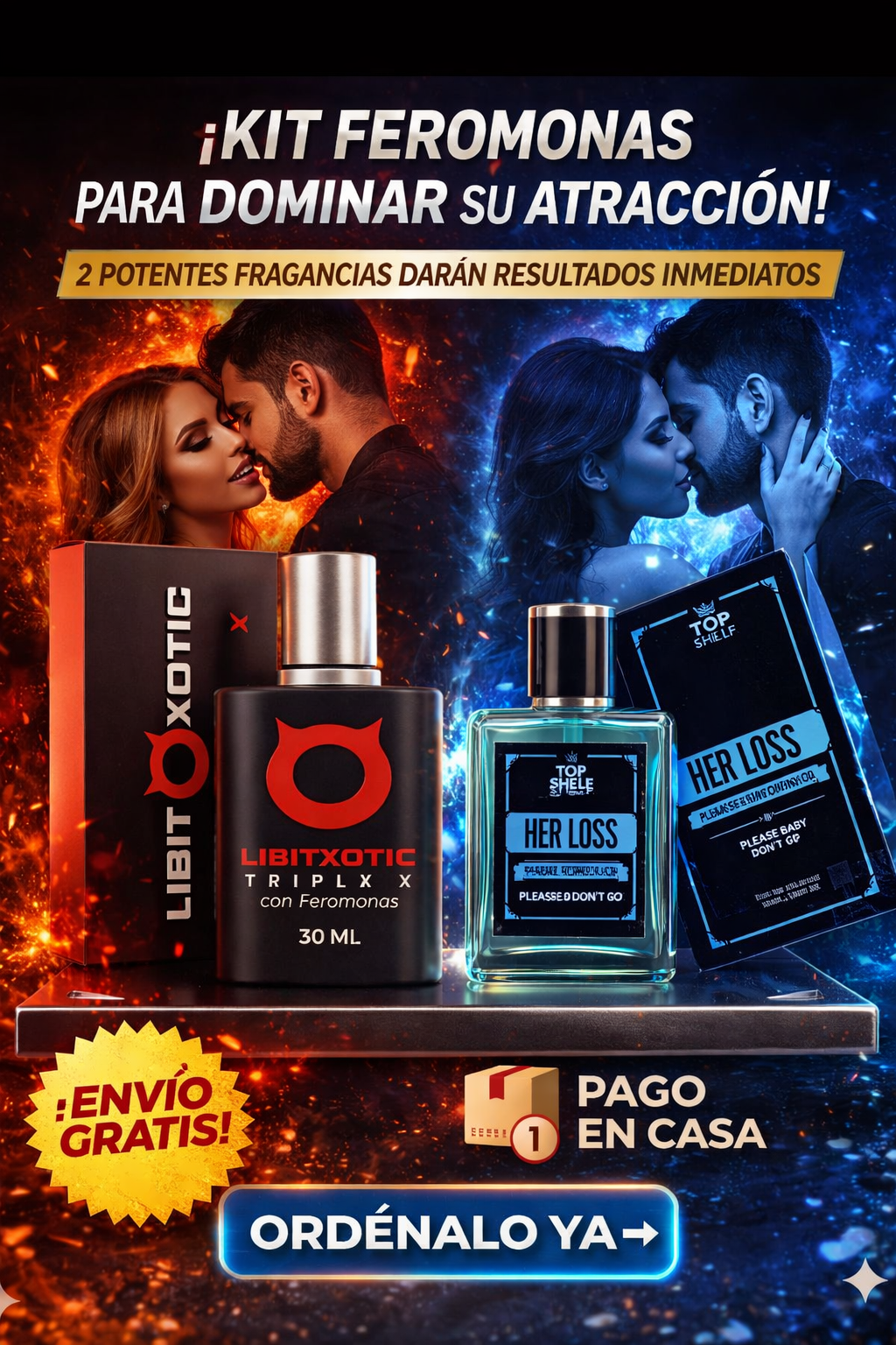 Kit Edicion de Lujo Feromonas – HER LOSS (50 ML) + LIBIT (30 ML ) (2x1)