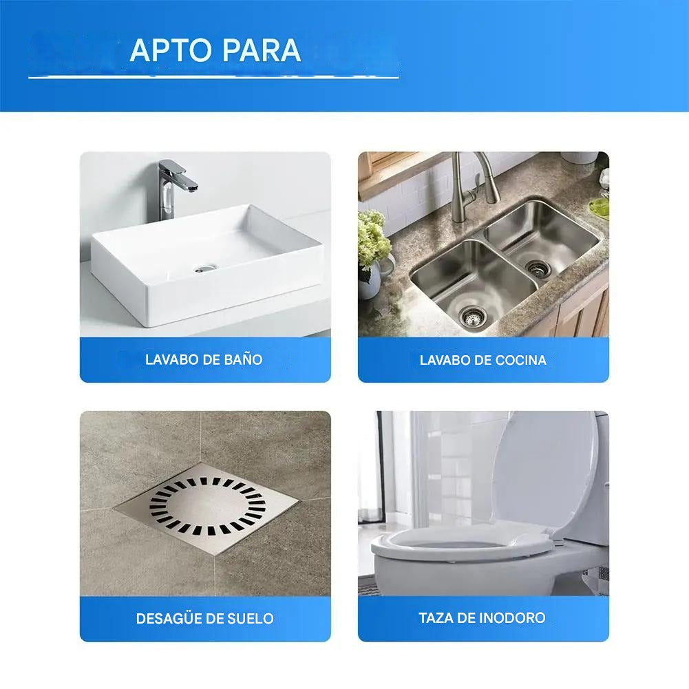 Espuma Limpia Tubo™ Fórmula segura para tus tuberías de cocina y baño