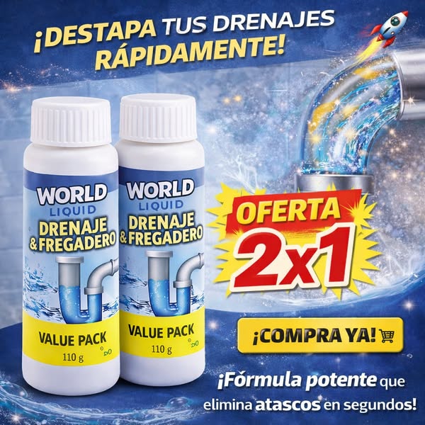 Wild Tornado™ OFERTA 2X1 Solución Rápida para Drenajes Obstruidos