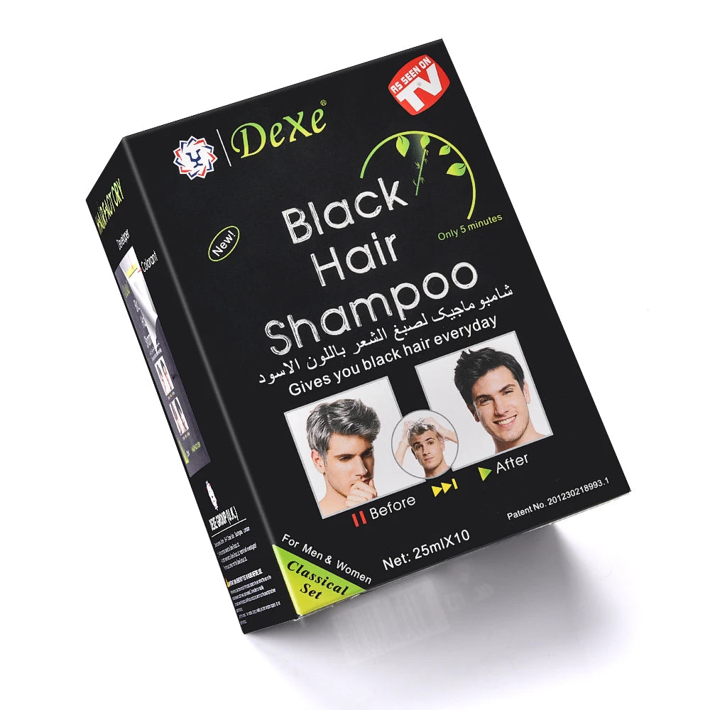 DEXE BLACK HAIR SHAMPOO - CHAMPÚ OSCURECEDOR DE CANAS