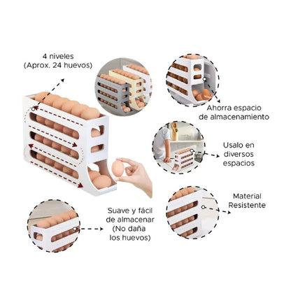 SmartEgg™ organizador de huevo( Despídete del Desorden Tus Huevos Siempre Seguros)