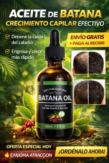 ACEITE DE BATANA 100% PURO -RECUPERA TU PELO EN 3 SEMANAS