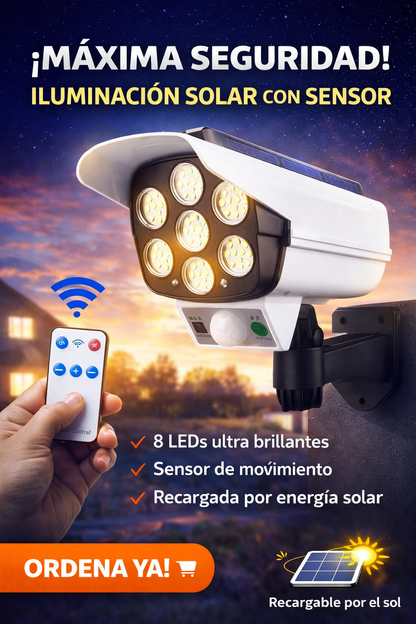 SafeLight Pro™Seguridad automática con energía solar