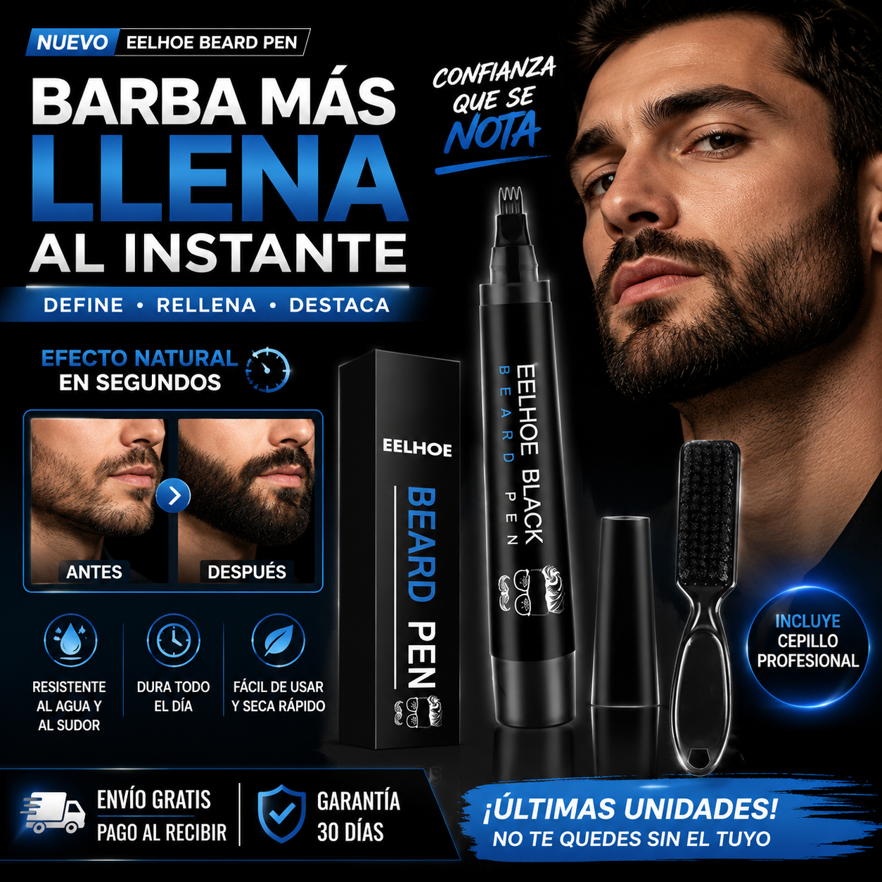 BEARD PEN (Boligrafo Rellenador de Barba)