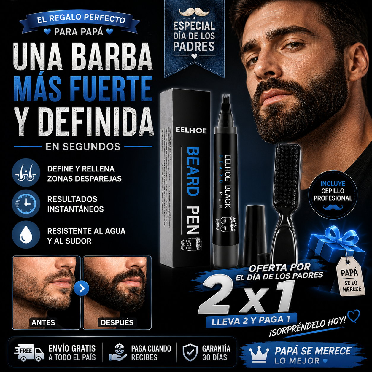 BEARD PEN (Boligrafo Rellenador de Barba)