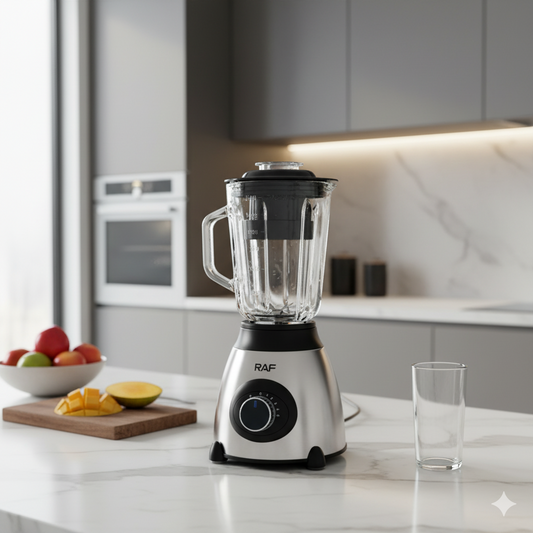 RAF PowerBlend™Licuadora Y Molinillo 1200W Vaso de vidrio 1.5L + Cuchillas de Acero