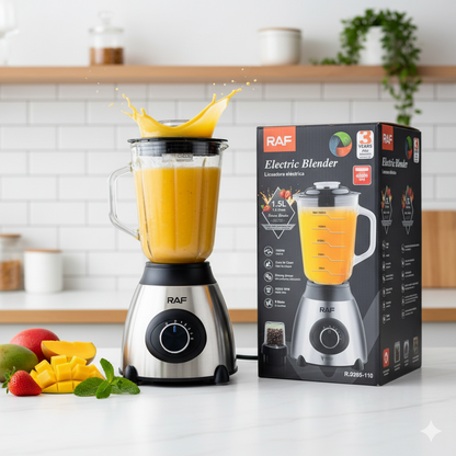 RAF PowerBlend™Licuadora Y Molinillo 1200W Vaso de vidrio 1.5L + Cuchillas de Acero