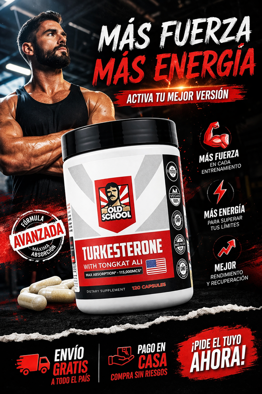 TURKESTERONE 120 CAPSULA:ROMPE TU LIMITE FISICO-MAS FUERZA MAS RENDIMIENTO