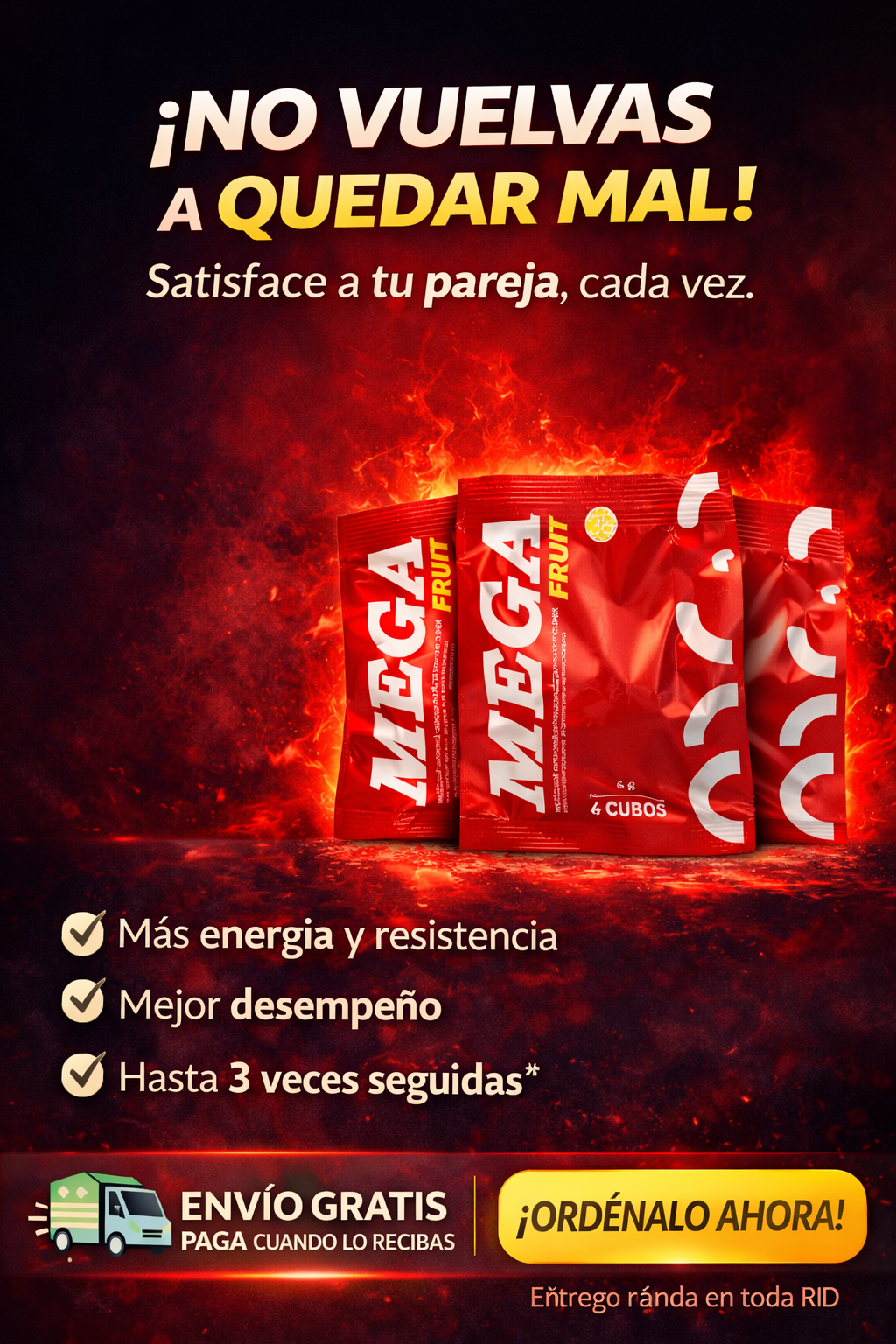 Mega Fruit ( 3 sobres de 4 tabletas)