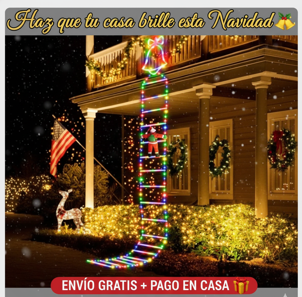 LumiStair™ Escalera LED Navideña – ¡El adorno estrella de tu hogar! ✨
