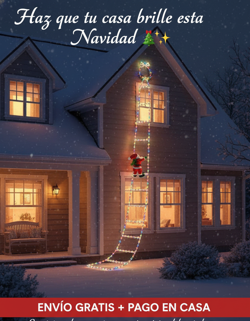 LumiStair™ Escalera LED Navideña – ¡El adorno estrella de tu hogar! ✨