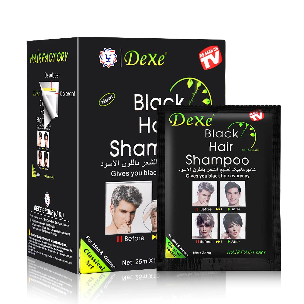 DEXE BLACK HAIR SHAMPOO - CHAMPÚ OSCURECEDOR DE CANAS