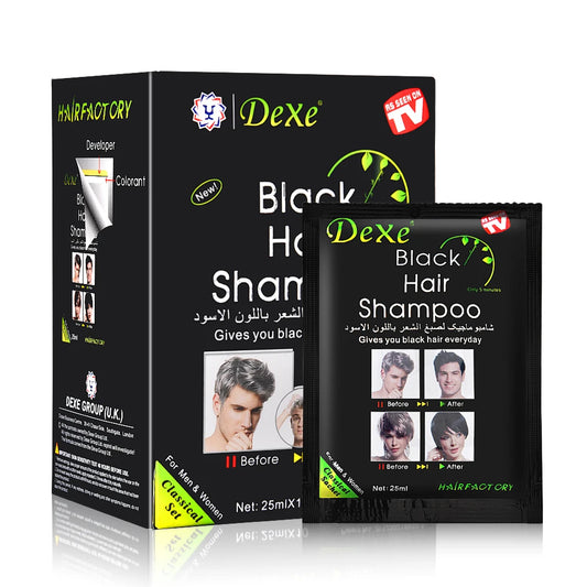 DEXE BLACK HAIR SHAMPOO - CHAMPÚ OSCURECEDOR DE CANAS